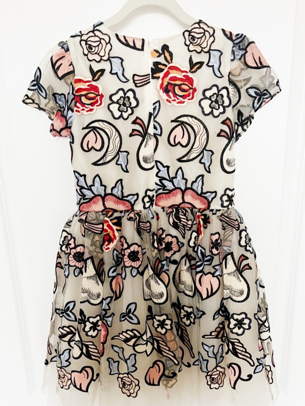 Sz 7 Halabaloo Embroidered Tull Dress - Picture 2 of 4